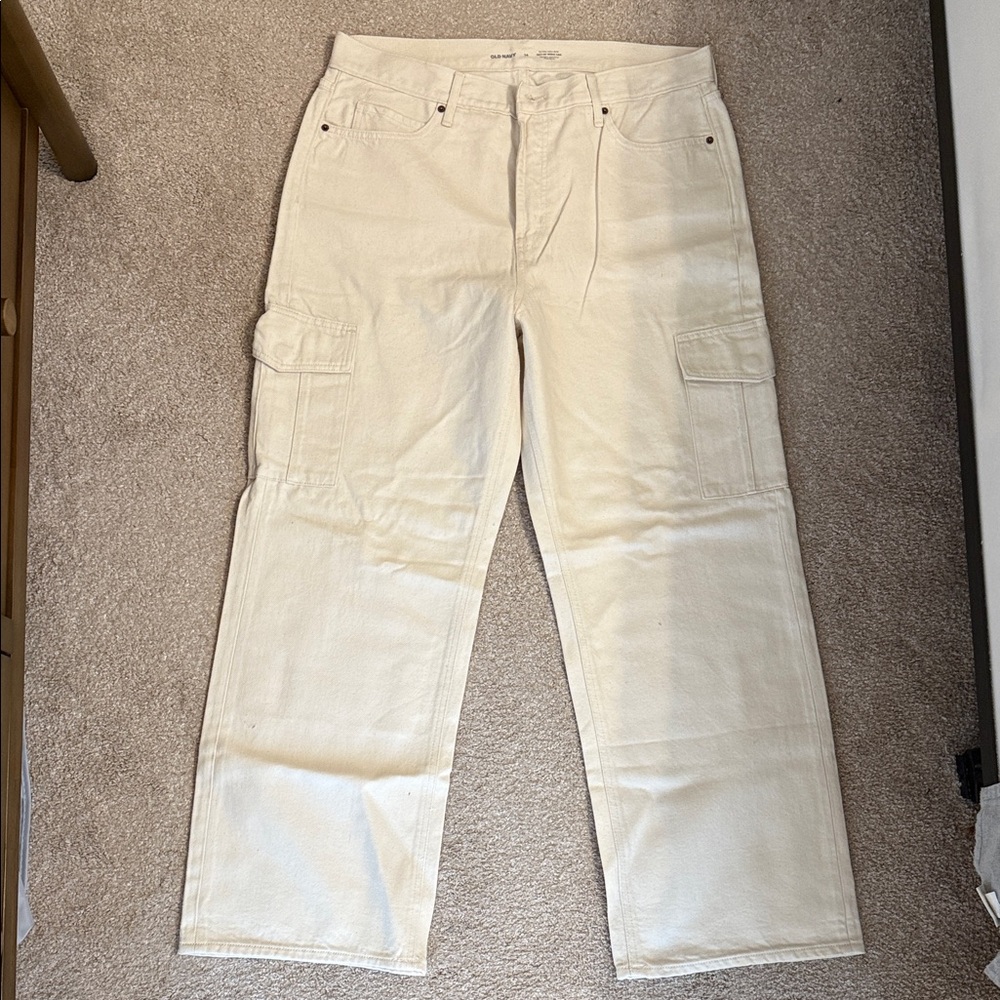 Old Navy Beige Wide-Leg Pants